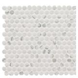 1 LOT OF 5-CARRARA PENNY ROUND 12 IN. X 12 IN. X 6