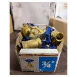 1 LOT OF ASSORTED AMOUNT OF BRASS STOP AND WASTE V