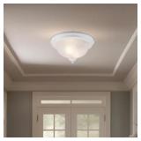 PRIVATE BRAND UNBRANDED 11.25 IN. 2-LIGHT WHITE FL