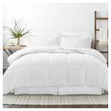 PERFORMANCE 8-PIECE WHITE QUEEN COMFORTER SET