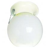1 LOT OF (3) VOLUME LIGHTING 1-LIGHT WHITE FLUSH M