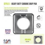RANGE KLEEN 7.75 IN. GAS SQUARE DRIP PAN IN CHROME