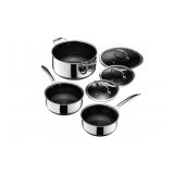 $379 HEXCLAD HYBRID POT SET WITH LIDS, 6-PC