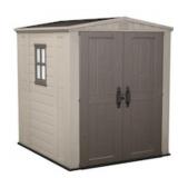 $1125 KETER FACTOR BEIGE - GARDEN SHED - WITH SIDE
