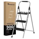 DIAMONDFORGE 3-STEP LADDER FOLDING STEP STOOL WITH