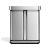 $170 SIMPLEHUMAN STEP RECYCLER, 58L / 15.3 GALLON