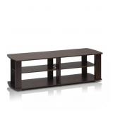 THE 43 IN. DARK BROWN PARTICLE BOARD TV STAND FITS