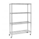 SEVILLE CLASSICS 4-TIER STEEL WIRE SHELVING, 36" W
