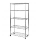 5-TIER STEEL WIRE SHELVING SYSTEM IN ZINC (30 IN.