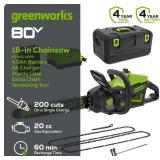 GREENWORKS PRO 80-VOLT 18-IN BATTERY 4 AH CHAINSAW
