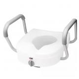 E-Z LOCK RAISED TOILET SEAT WITH ADJUSTABLE ARMRES