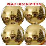 ZUBEBE 4 PCS EXTRA LARGE CHRISTMAS BALL ORNAMENTS