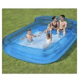 H2OGO! 10FT L INFLATABLE FAMILY LOUNGE POOL WITH B