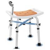 SHOWER CHAIR BATH STOOL SEAT 350 LBS, HEIGHT ADJUS