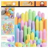 500PCS LARGE 3.15" PASTEL PLASTIC EASTER EGGS - FI