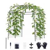 SKYSHALO BLACK STEEL U-SHAPE GARDEN TRELLISES FOR