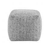 LEO MULTI COLOR CHENILLE FABRIC SQUARE POUF
