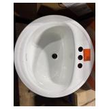 WHITE OVAL DROP IN SINK