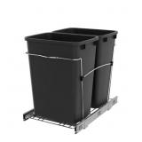 REV-A-SHELF BLACK DOUBLE PULL OUT TRASH CAN 35 QT