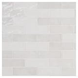 KINGSTON WHITE 3 IN. X 0.35 IN. GLAZED CERAMIC WAL