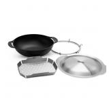 $150 WEBER CRAFTED WOK AND STEAMER FOR GRILL