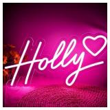 LARGE HOLLY NAME NEON SIGN FOR WALL DECOR,LED NAME
