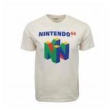 1 LOT (6) NINTENDO 64 N64 LOGO GRAPHIC T-SHIRT WHI