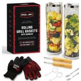 AVIEUS GRILL ROLLING GRILL BASKET | ROLLING GRILLI