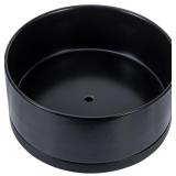 MYGIFT 8 INCH BLACK CERAMIC SUCCULENT PLANTER POT