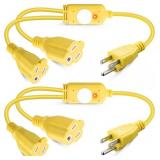 FEEKOON 2 PACK 1 TO 2 HEAT CABLE CONTROLLER, 120V