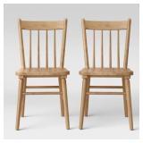 $180 SET OF 2 HASSELL WOOD DINING CHAIR NATURAL -