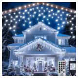 1 LOT OF (2) 32FT CHRISTMAS ICICLE LIGHTS, 396 LED