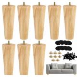 RUISITA 8 PIECES FURNITURE COUCH LEGS 6 INCH ROUND
