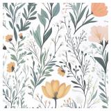ABYSSALY BOHO FLORAL WALLPAPER PEEL AND STICK 17.3