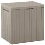 KETER CITY 30 GALLON RESIN OUTDOOR STORAGE BOX AND