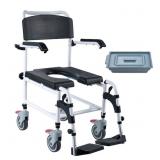 $192 VEVOR SHOWER COMMODE WHEELCHAIR WITH 4 LOCKAB