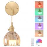 SHENMOYL BATTERY OPERATED WALL SCONCE WITH AMBER T