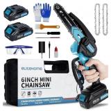 ELITEHOME MINI CHAINSAW CORDLESS 2 BATTERIES 6 INC