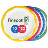 1 LOT OF (2) PAPER PLATES 10 INCH,132PCS PAPER PLA