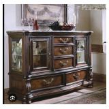 60IN SAN MARINO SERVER IN DARK BROWN SANIBEL FINIS
