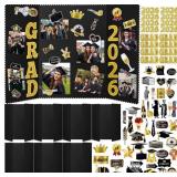 (2) 8 SET BLACK GRADUATION PHOTO TRIFOLD DISPLAY B