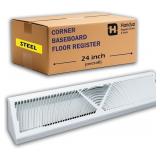 FITS 24" BASEBOARD SPACE | CORNER BASEBOARD REGIST