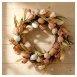 SUNCALLA 16 INCH EASTER EGGS WREATHS FOR FRONT DOO