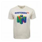 1 LOT (6) NINTENDO 64 N64 LOGO GRAPHIC T-SHIRT WHI