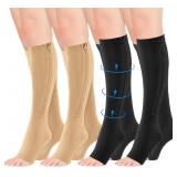 4 PAIRS ZIPPER COMPRESSION SOCKS FOR WOMEN & MEN,1