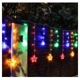 OUTDOOR SOLAR STAR STRING LIGHTS 138 LED,AMZSTAR 5