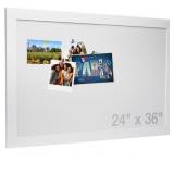 24 IN. X 36 IN. WHITE CORKBOARD, WHITE