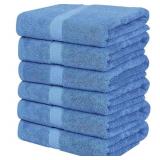 BATH TOWELS, BLUE, 24 X 46 IN. TOWELS FOR POOL, SP