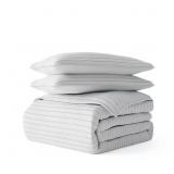 ALL SEASON 3-PCS LIGHT GRAY MICROFIBER KING/CAL KI
