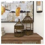 BRONZE METAL HINGED TOP BIRDCAGE WITH LATCH LOCK C